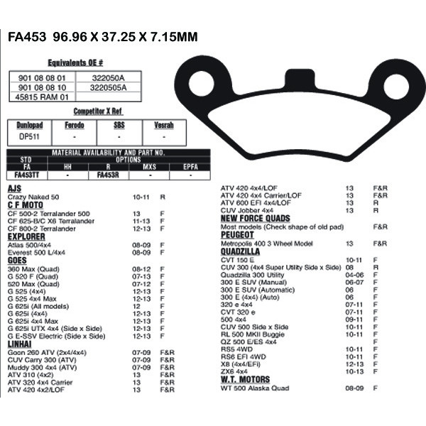 EBC EBC Brake Pads FA453R